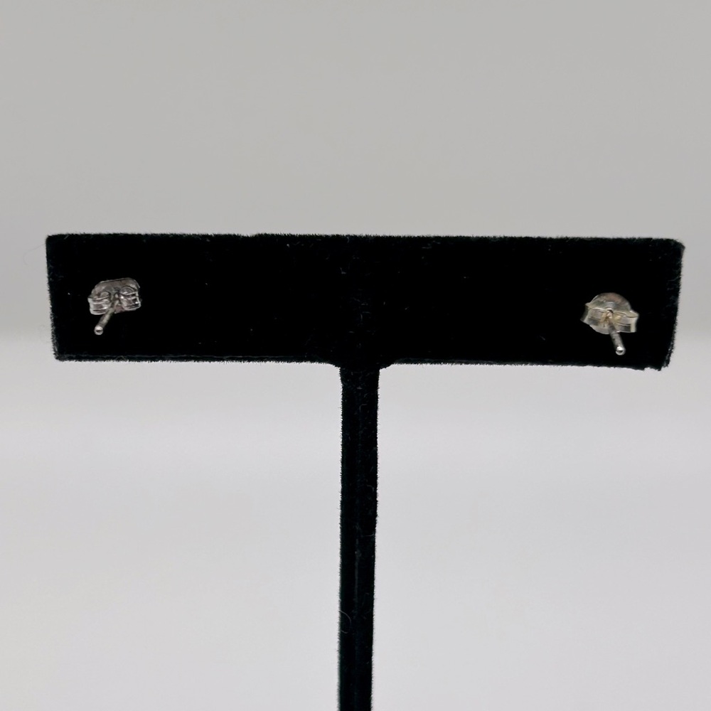 Silver Snowflake Stud Earrings - Picture 9 of 12